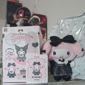 Sanrio My Melody Doll with Black and Pink Outfit